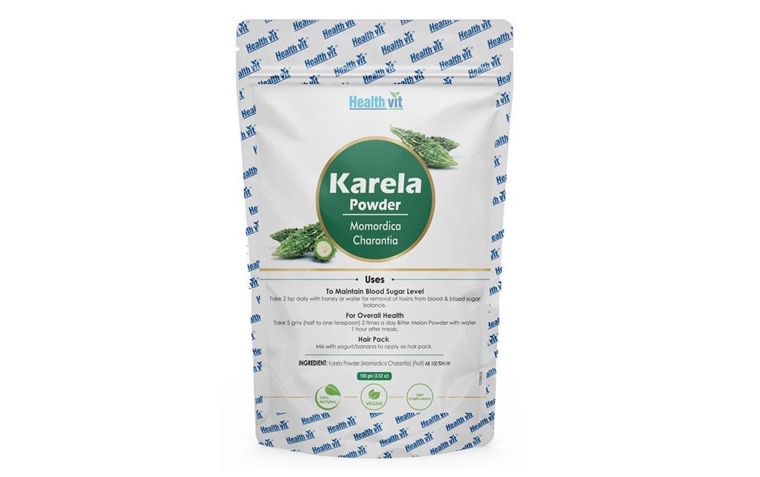 Health Vit Karela Powder (Momordica Charantia)   Pack  100 grams